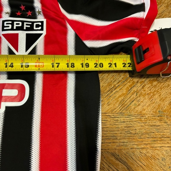 NWT PENALTY SPFC SAN PAULO RED AND BLACK STRIPED JERSEY #10 AGUILA  SIZE MEDIUM - Picture 8 of 8